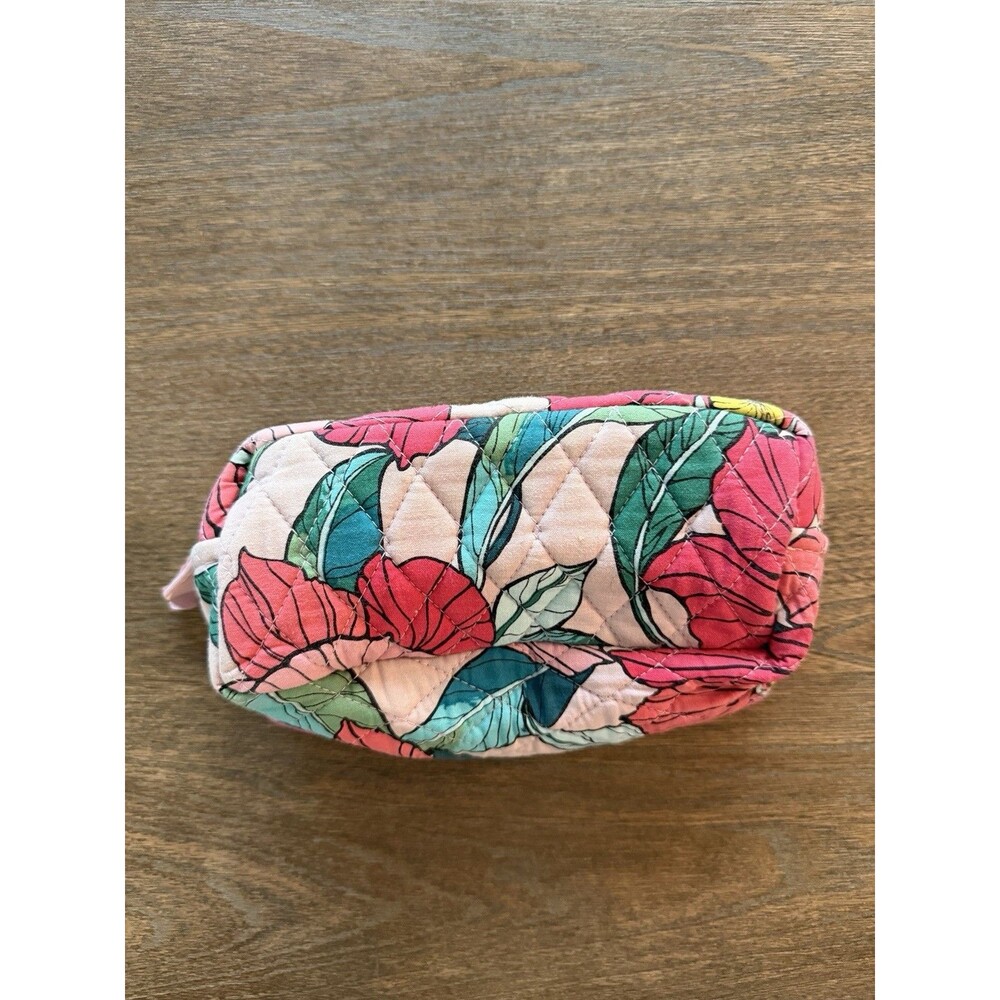 Vera Bradley Small Cosmetic Bag Vintage Floral Zipper Makeup Case Pouch